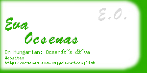 eva ocsenas business card